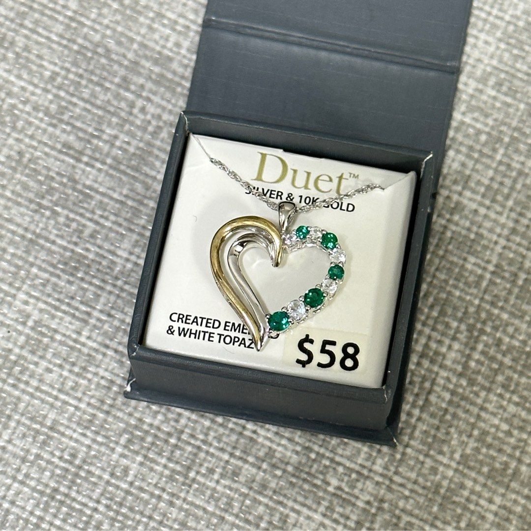 Duet silver 10k gold necklace new arrivals