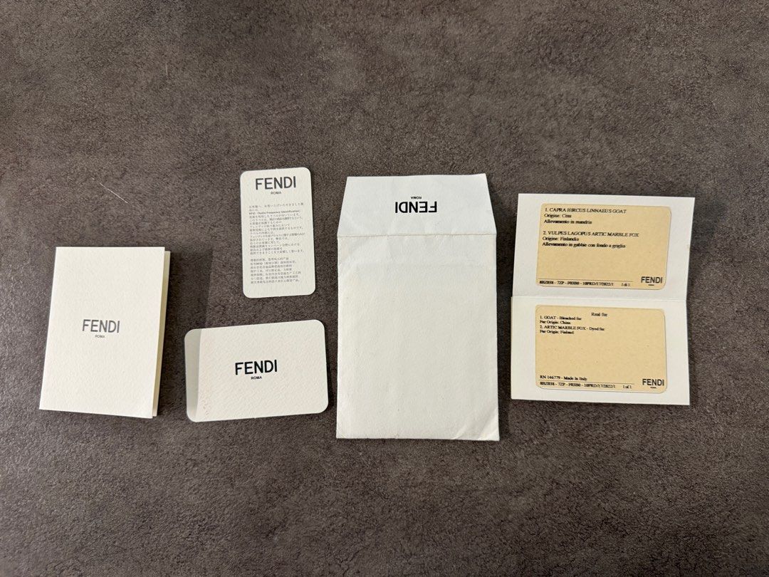 Fendi authentication new arrivals card