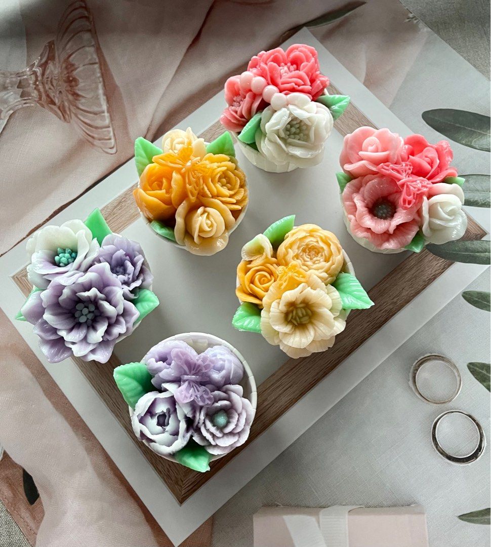 Flower Jelly Cupcake Agar Agar Cupcake Cupcake, Food & Drinks
