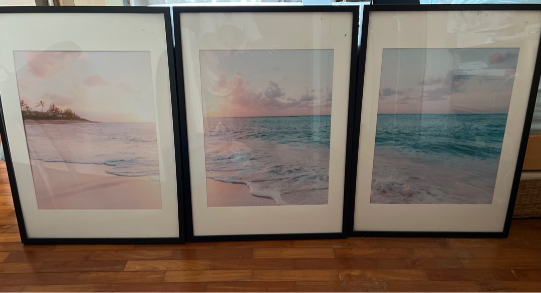 Framed print of oceanside, Furniture & Home Living, Home Decor, Frames & Pictures on Carousell