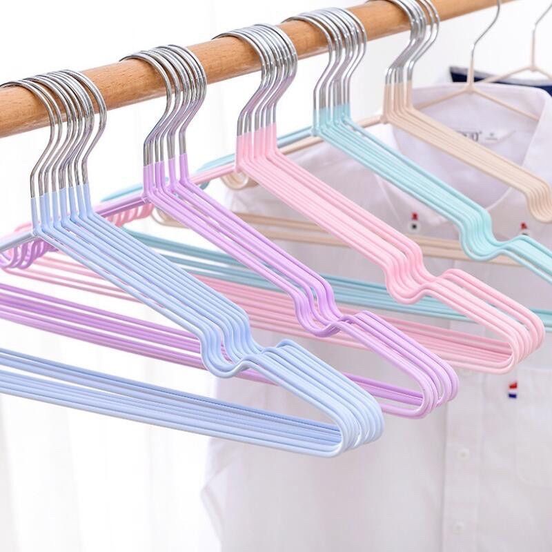 50pcs Adult Plastic Hangers With Anti-slip Coating For Household Use,  Clothes Drying & Organizing