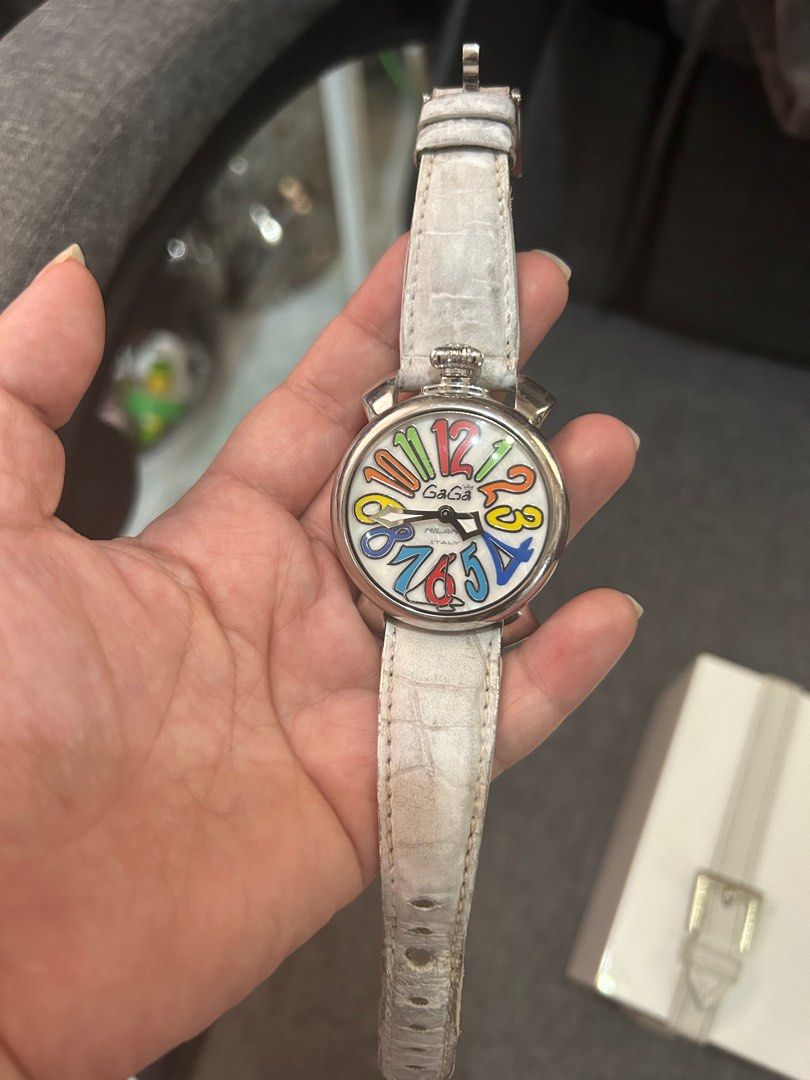 Gaga Milano croc leather (Category: Luxury Watches) located in General Santos City (Dadiangas). Submitted by joytayaba (Listing ID 1257514179, Image 2). Description: Gaga Milano croc leather watch woth box.