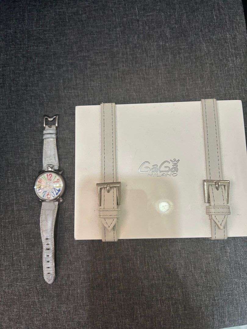 Gaga Milano croc leather (Category: Luxury Watches) located in General Santos City (Dadiangas). Submitted by joytayaba (Listing ID 1257514179, Image 1). Description: Gaga Milano croc leather watch woth box.