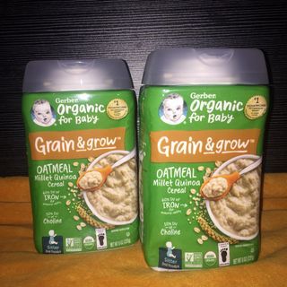 GERBER | Grain & Grow Oatmeal Millet Quinola Cereal for Baby (2 PCS for 399)