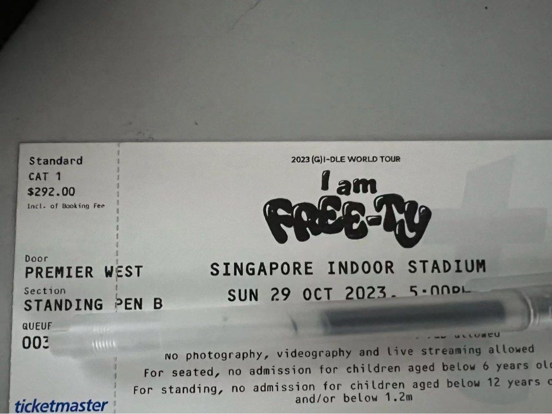 Gidle Singapore concert 10.29 cat1 penB, Tickets & Vouchers, Event