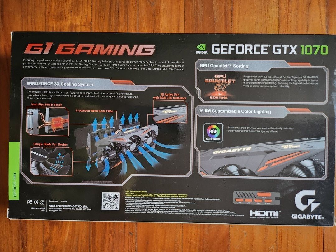 Gigabyte nvidia geforce hotsell gtx 1070 8gb
