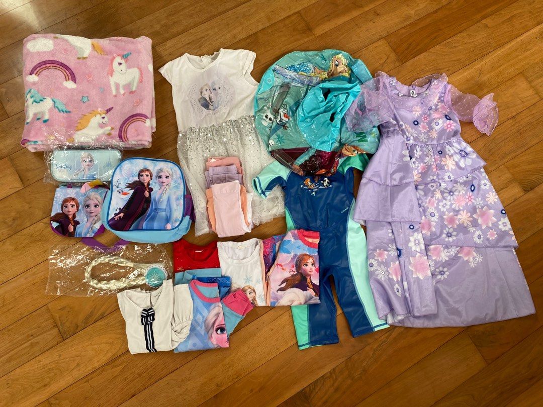 Girls clothing Elsa Frozen Encanto girl tights dress swim bundle