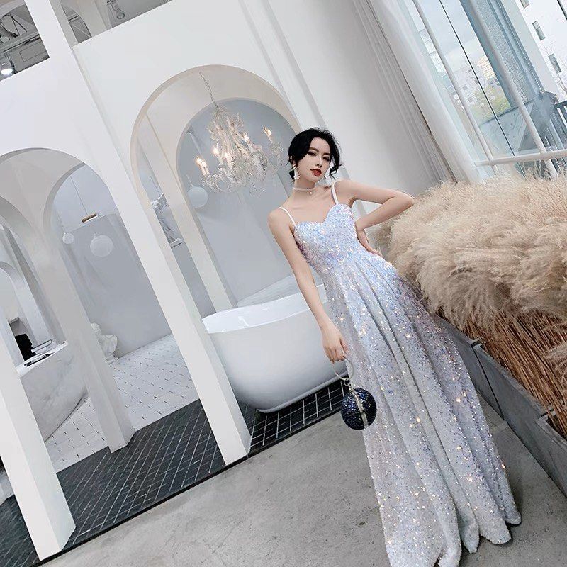 White and silver new arrivals evening gowns