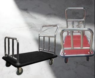 Gold and Silver Push Cart Luggage