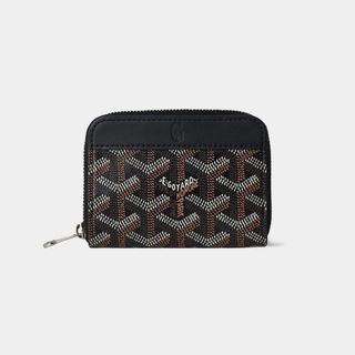 Goyard Card Case Card Holder Black Brown PVC Leather Unisex Used F/S From  Japan