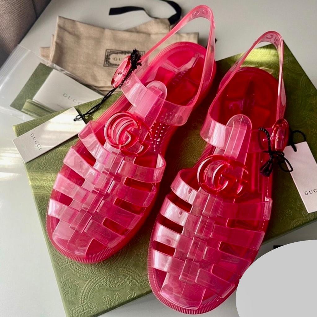 Gucci jelly sandals yg new arrivals