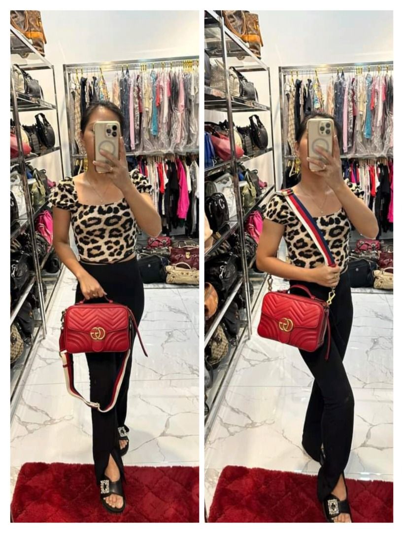 Gg small matelassé leather camera bag outlet