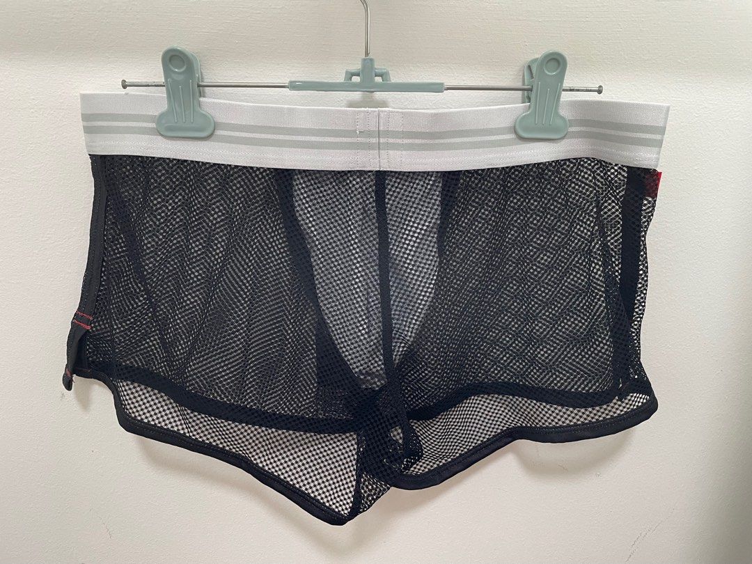 GX3 super mesh trunks, black, Men's Fashion, Bottoms, New Underwear on  Carousell