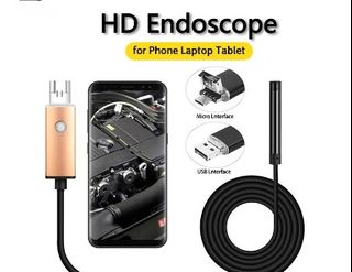 Endoscope WiFi, Wireless Endoscope Camera for Android 2.0MP Borescope  Inspection Camera with Flexible Grabber 16.4ft (5M)