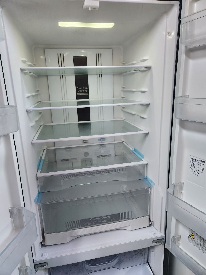 HITACHI Side by Side Fridge 429L RWB550P2MS, TV & Home Appliances