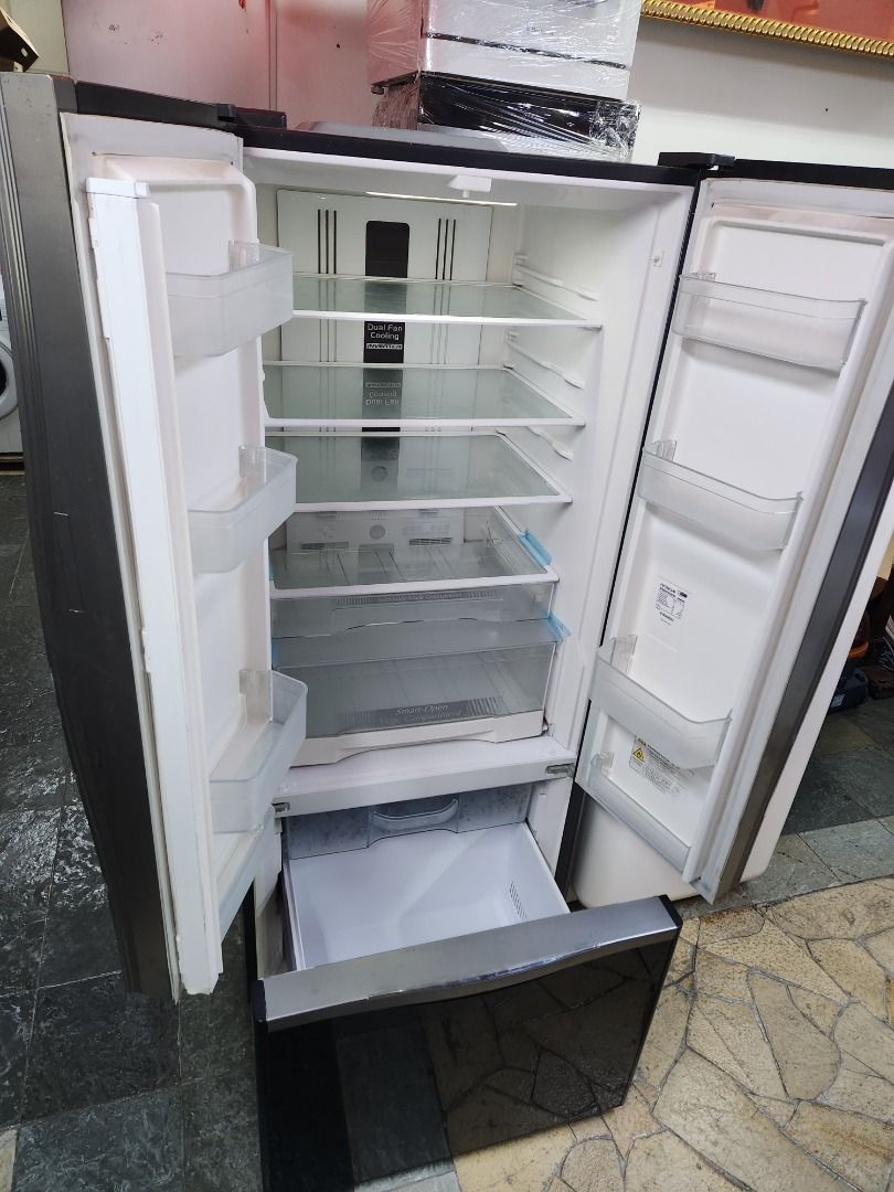 HITACHI Side by Side Fridge 429L RWB550P2MS, TV & Home Appliances