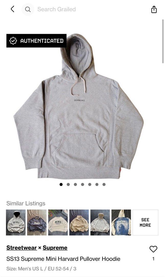 Supreme mini harvard top hoodie