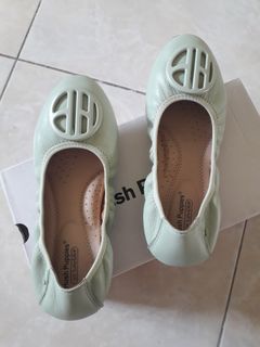 Hush Puppies Bettina Medallion Flats in Sage Green