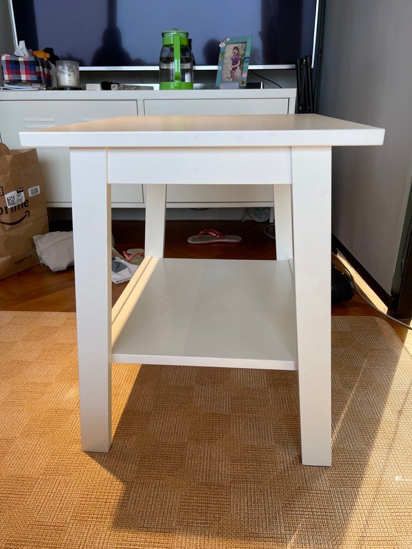 IKEA Lunnarp white side table, Furniture & Home Living, Furniture