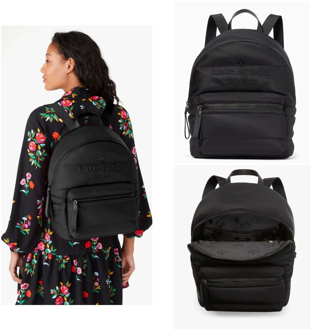 IN STOCK Kate Spade Ella Large Backpack Black Women s Fashion