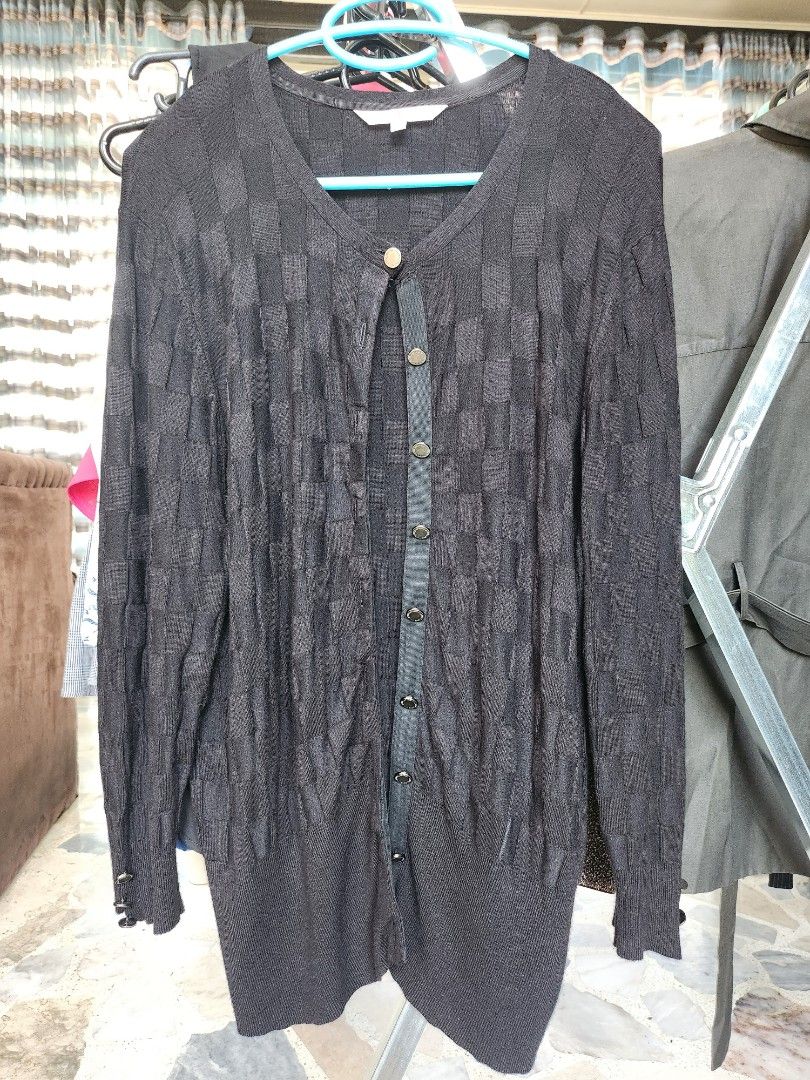 Jasper Conran Checkered Cardigan Women s Fashion Coats Jackets