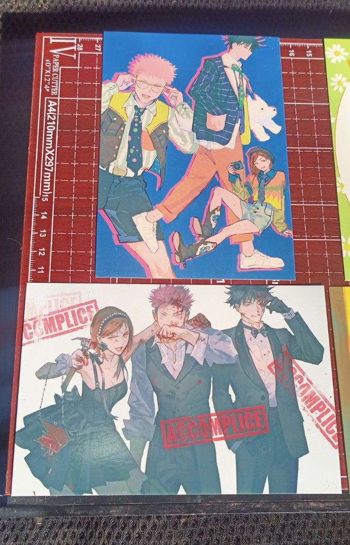 Jujutsu Kaisen Fanmade Postcards (Category: Raw Singles) located in Bacolod City. Submitted by trolleys_turtle (Listing ID 1257595980, Image 2). Description: 1 set (4) - 190 ❗1 set left/2 set Postcard size From: Overseas (Fanmade) + FREEBIES MOP: GCASH.
