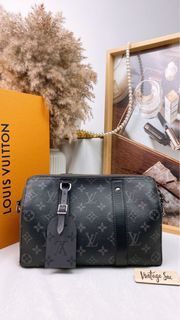 Louis Vuitton LV Aerogram Phone Pouch Crossbody Black M57089 Free Shipping