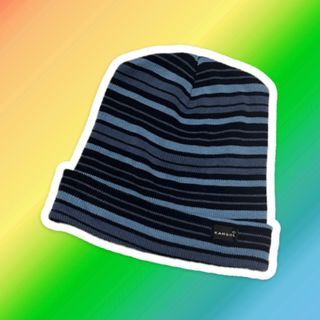 Kangol Striped Pull On Beanie Bonnet Hat Adult Size [OUTDATED]