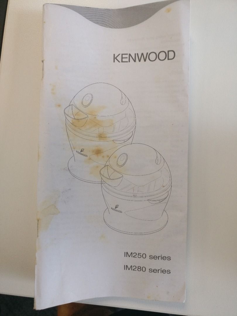 Kenwood Ice Cream Maker IM250, TV & Home Appliances, Kitchen Appliances