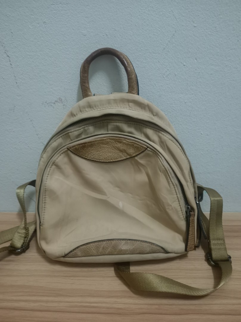 Louis Vuitton Tiny Backpack Khaki Green/Beige/Cream in Cowhide