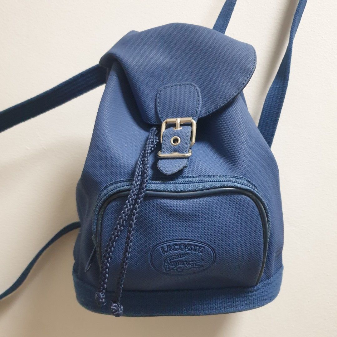 Lacoste, Bags, Lacoste Navy Blue Mini Backpack