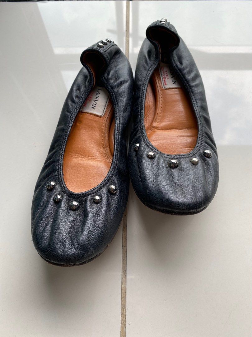 Authentic LANVIN Lambskin Ballerina Women s Fashion Footwear