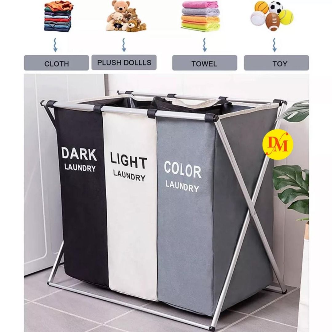 Laundry Bin Basket (Category: Laundry Baskets) located in Quezon City. Submitted by magicgerry (Listing ID 1257527727, Image 2). Description: Laundry Bin Basket (P700.00) > Black, White & Gray.