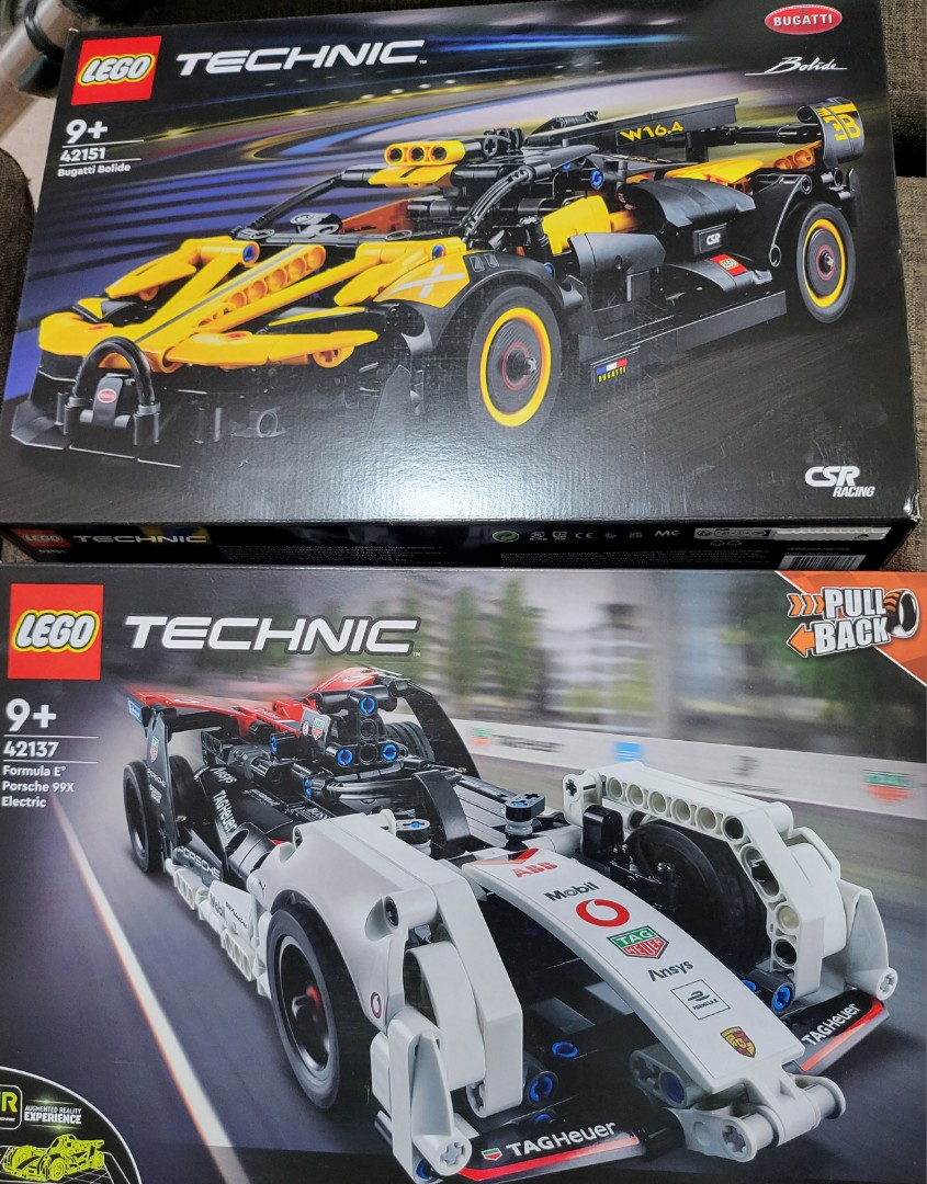 Lego Technic Bugatti Bolide and Porsche E, Hobbies & Toys, Toys & Games