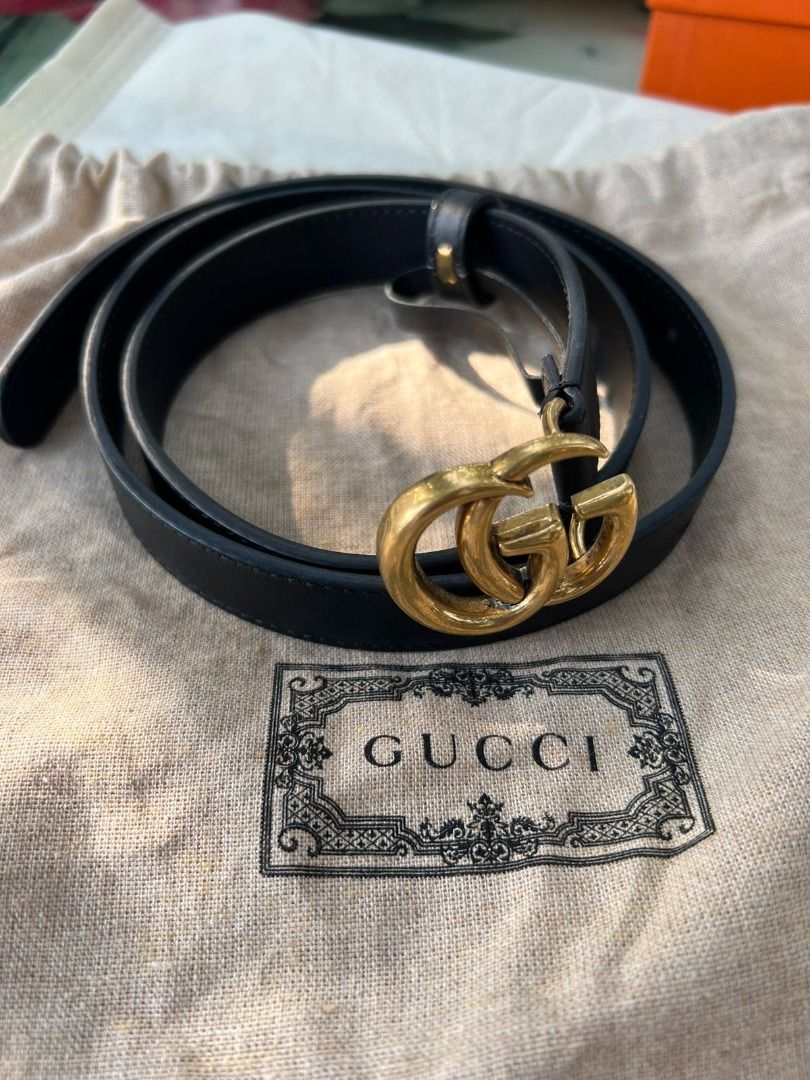 Gucci marmont outlet belt used