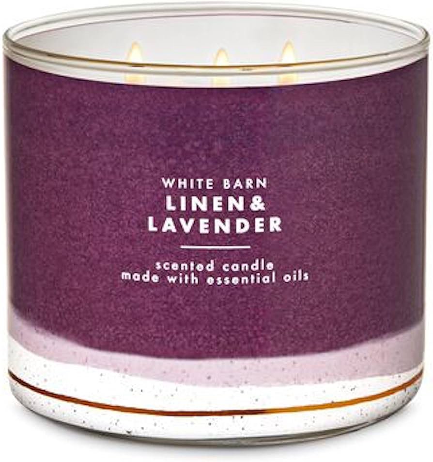 Linen and Lavender 3W wicks candle BBW Bath and Body Works (no