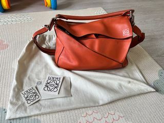 100% authentic loewe Puzzle bag M Tricolor Rare $3500