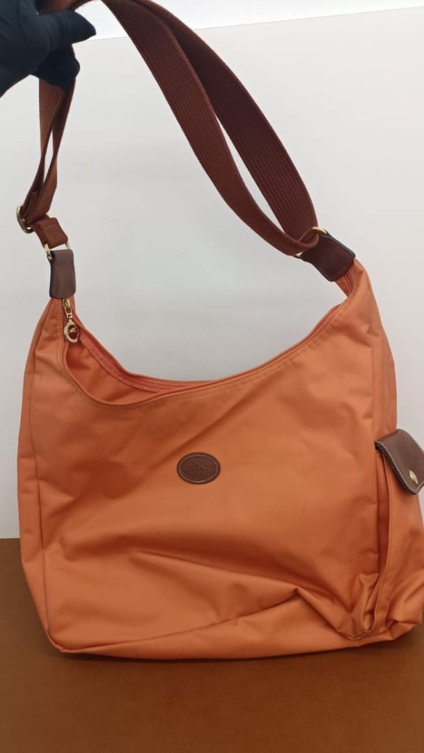 LONGCHAMP LEPLIAGE CROSSBODY BAG ORANGE NYLON GHW Luxury Bags
