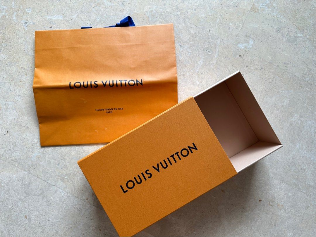Louis Vuitton Orange and Blue Pull Drawer Box 5.5 inches x 3 inches x 2  inches