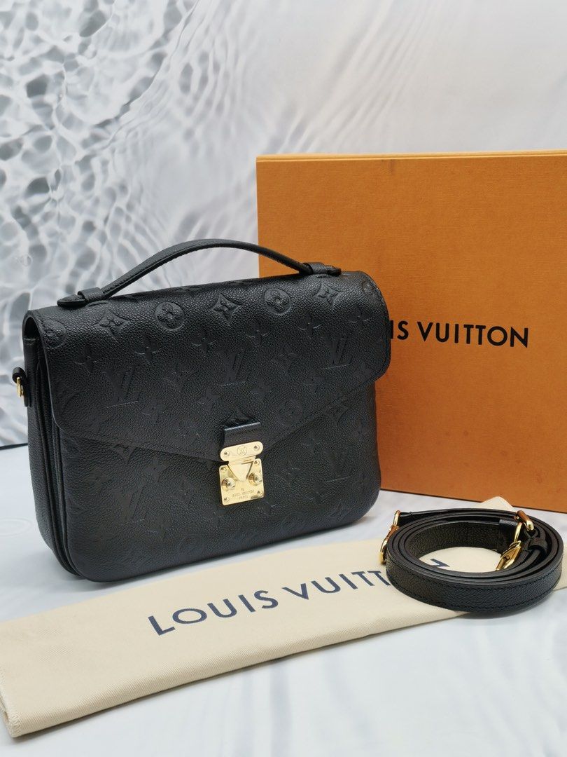 Louis Vuitton Black Monogram Empreinte Pochette Metis at Jill's Consignment