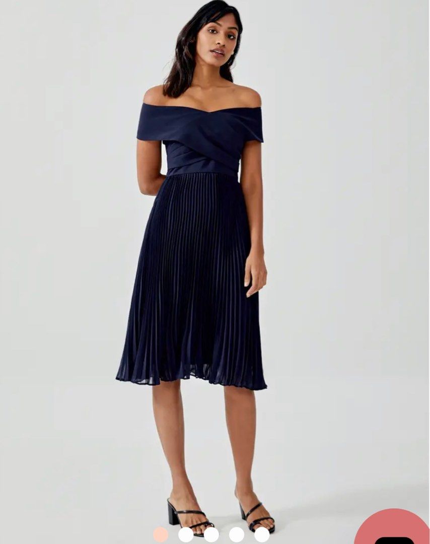 maiori strapless tiered maxi dress Blue Chiffon Pleated A-line Tiered Maxi Dress – Ohmollydress