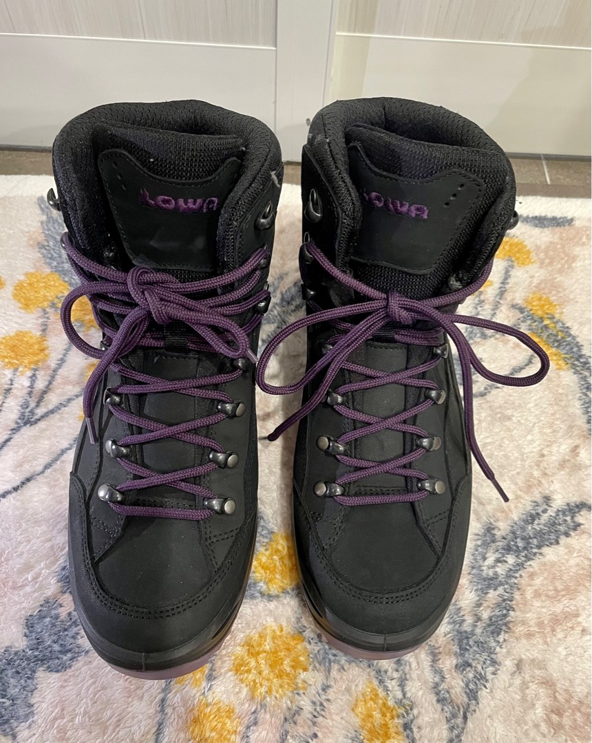 ❤️Lowa Renegade GTX Mid Ws boots (Black Purple), Women's Fashion