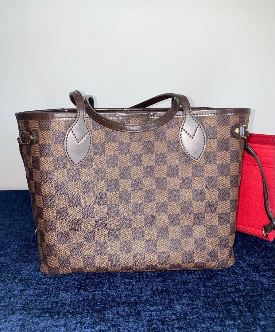 Louis Vuitton Damier Ebene Neverfull pm size, Luxury, Bags & Wallets on  Carousell