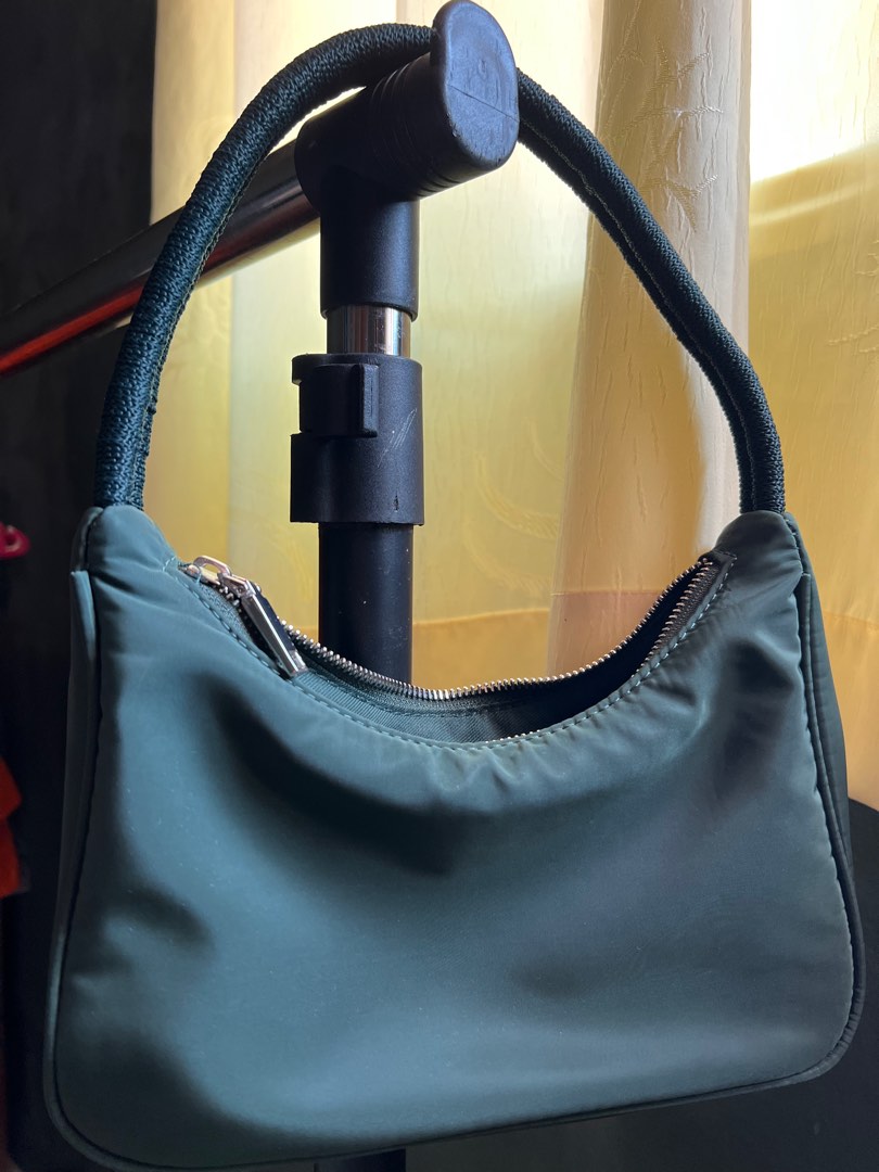 Mango nylon baguette best sale bag