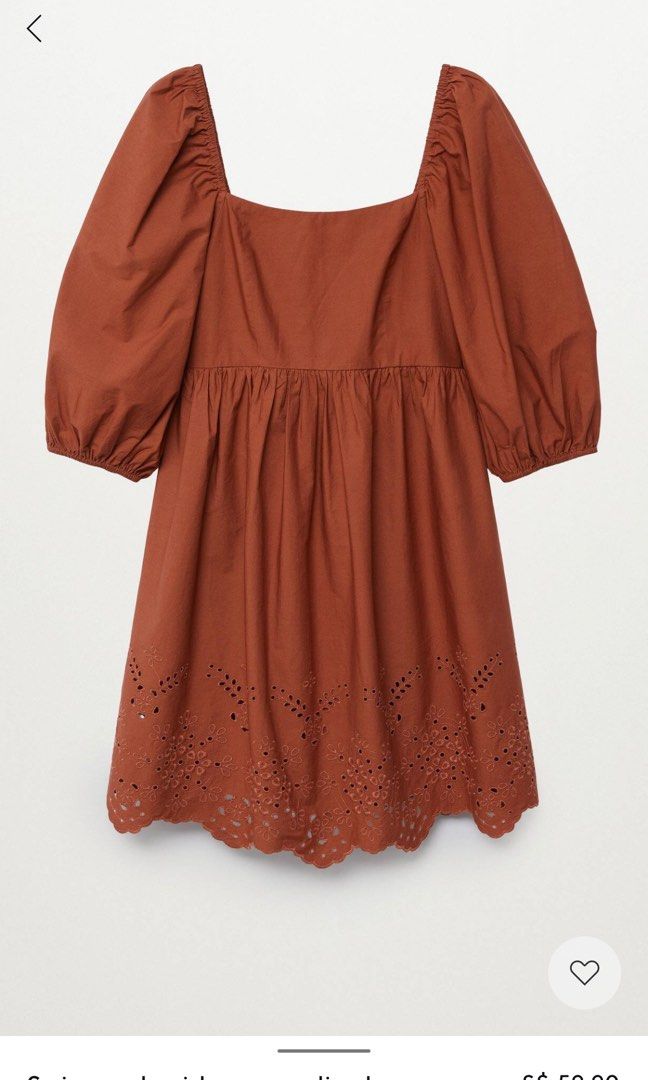 Mango poplin embroidered dress, Women's Fashion, Dresses & Sets, Dresses on  Carousell