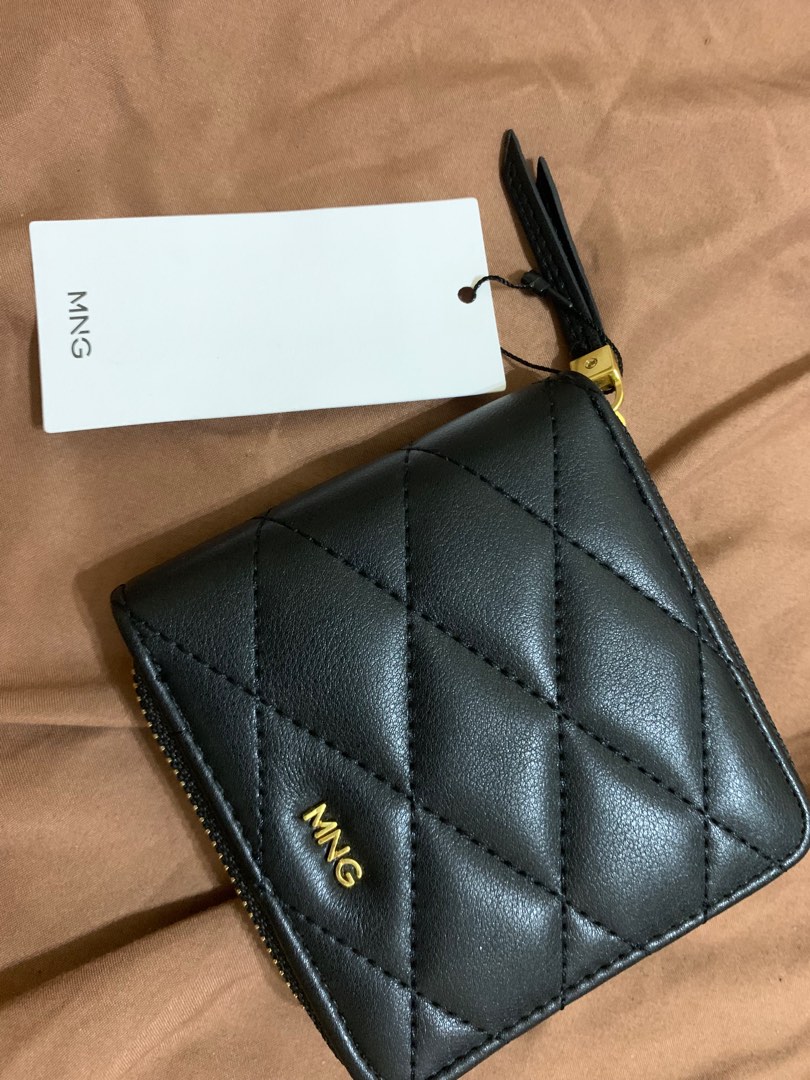 Mango quilted coin purse sales