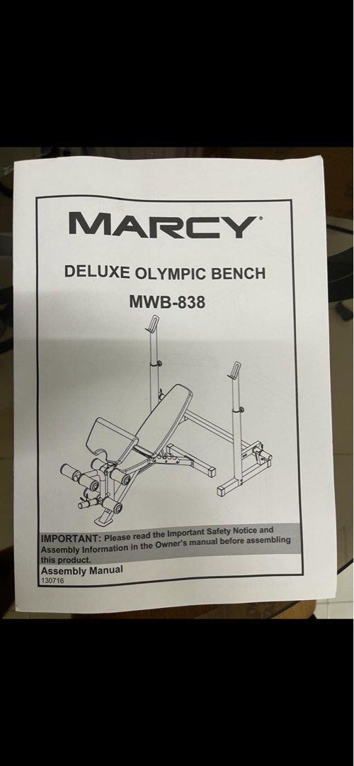 Marcy deluxe Olympic bench gym set Sports Equipment Exercise
