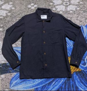 Margaret Howell Utility Cotton twill black charcoal workwear army designer shirt Japan Nigel helmut