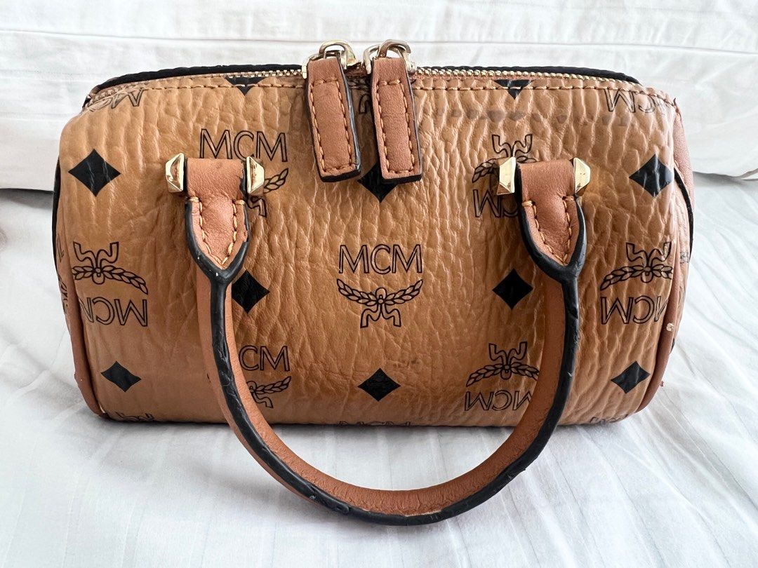 MCM Boston hand carry mini bag Luxury Bags Wallets on Carousell