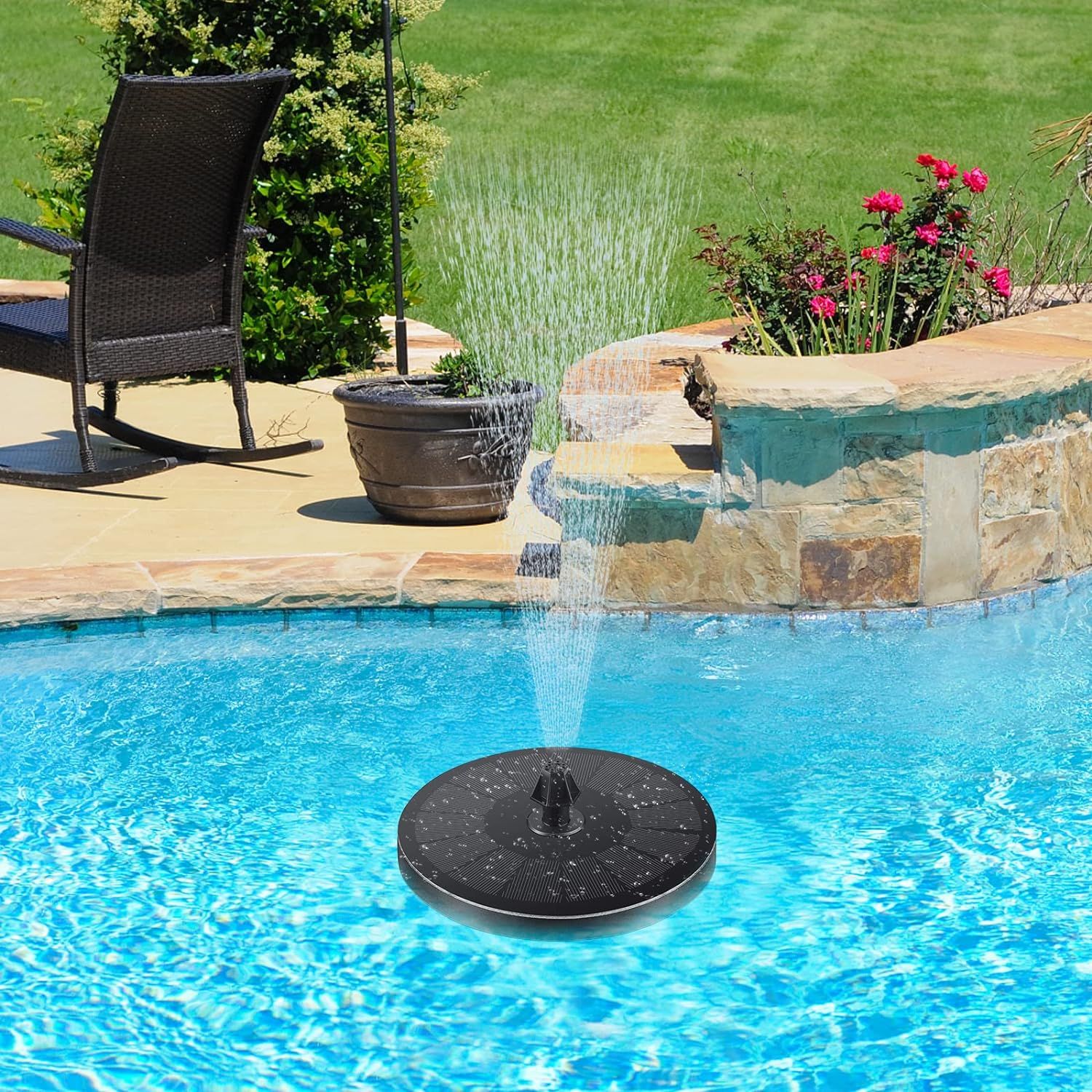MSDADA 2.5W Solar Fountain Pump for Bird Bath, Solar Powered Water Fountain  Pump for Garden Small Pond Pool Bird Bath Outdoor,with 800 mAh Battery  Backup【2020 Upgrade】, Furniture u0026 Home Living, Home Improvement